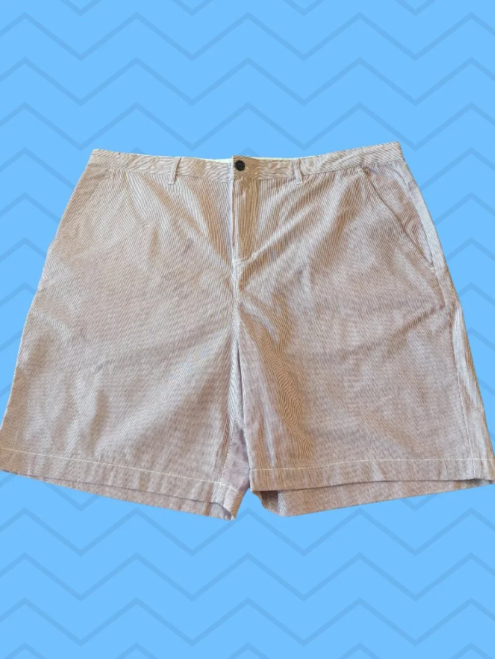 Winston Men’s Size 42 Red White Stripe Cotton Chino Shorts NWT